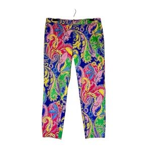 Ralph Lauren Golf Women's Paisley Pants Sz 8 Bright Preppy Resort Style